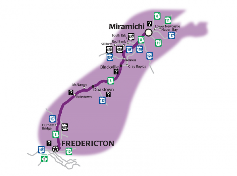 Route de la rivière Miramichi