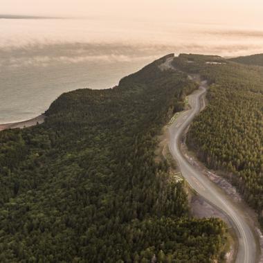 Fundy Trail Parkway from above