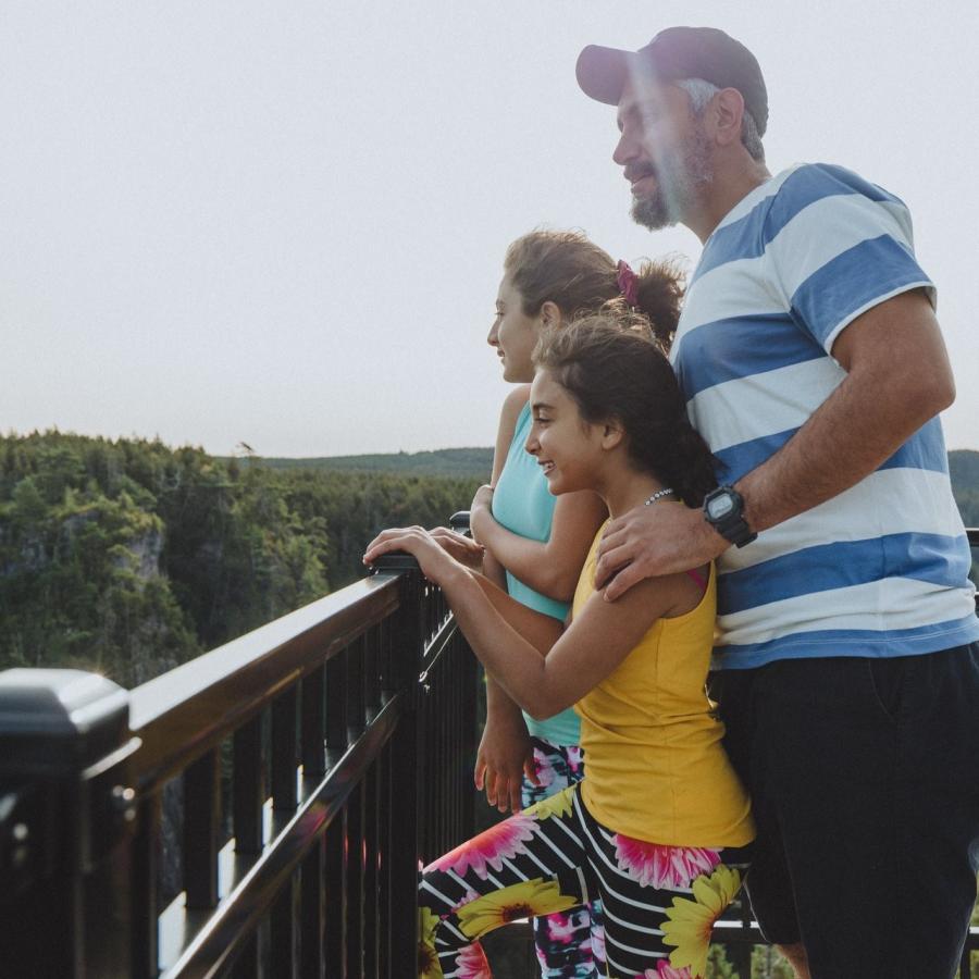 Family at Walton Glen Canyon, Fundy Trail Parkway