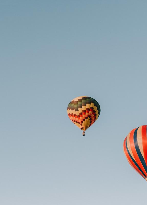 hot air balloons in the sky