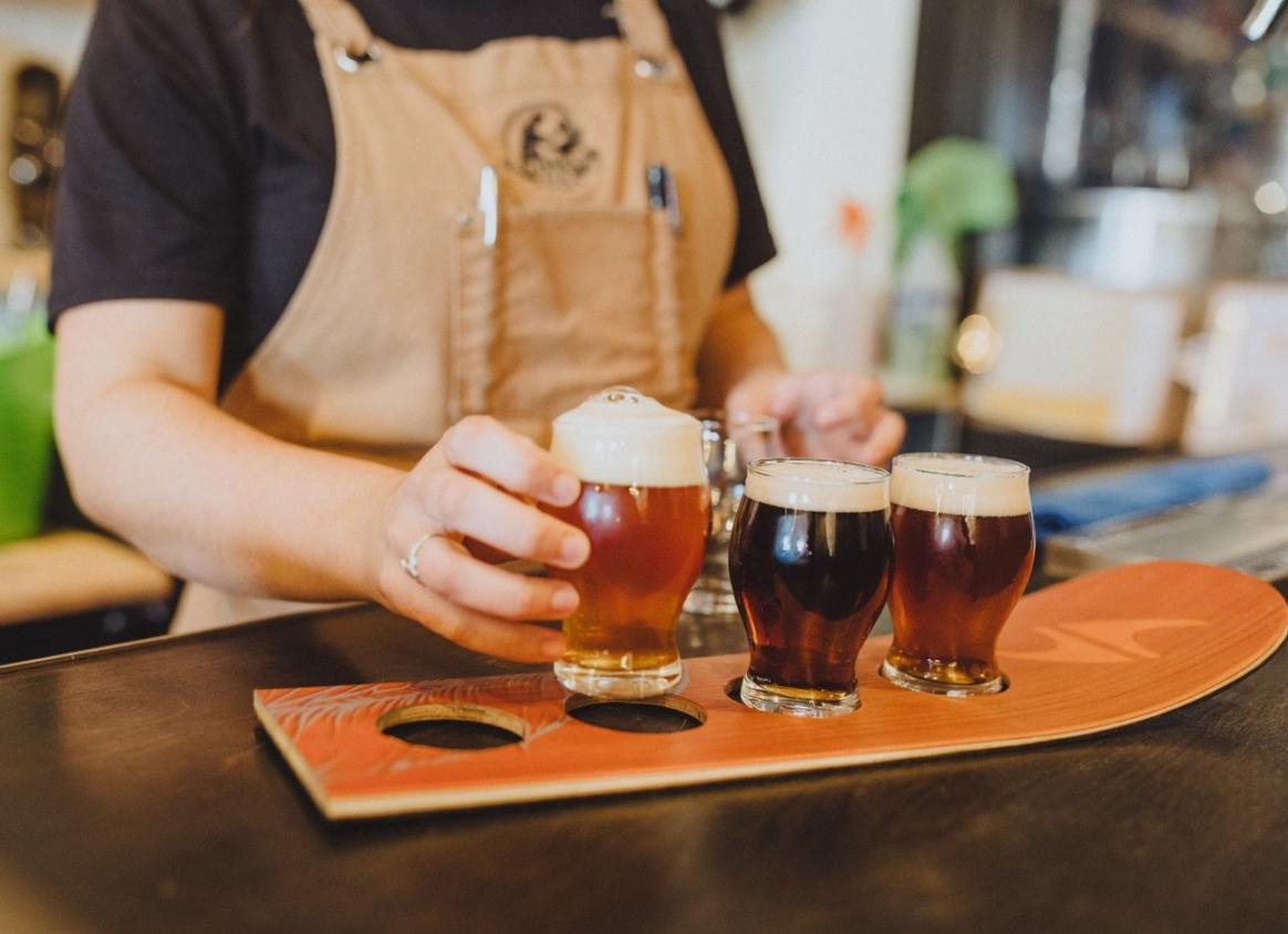 Ski Brew Tasting Flight at Sussex Ale Works